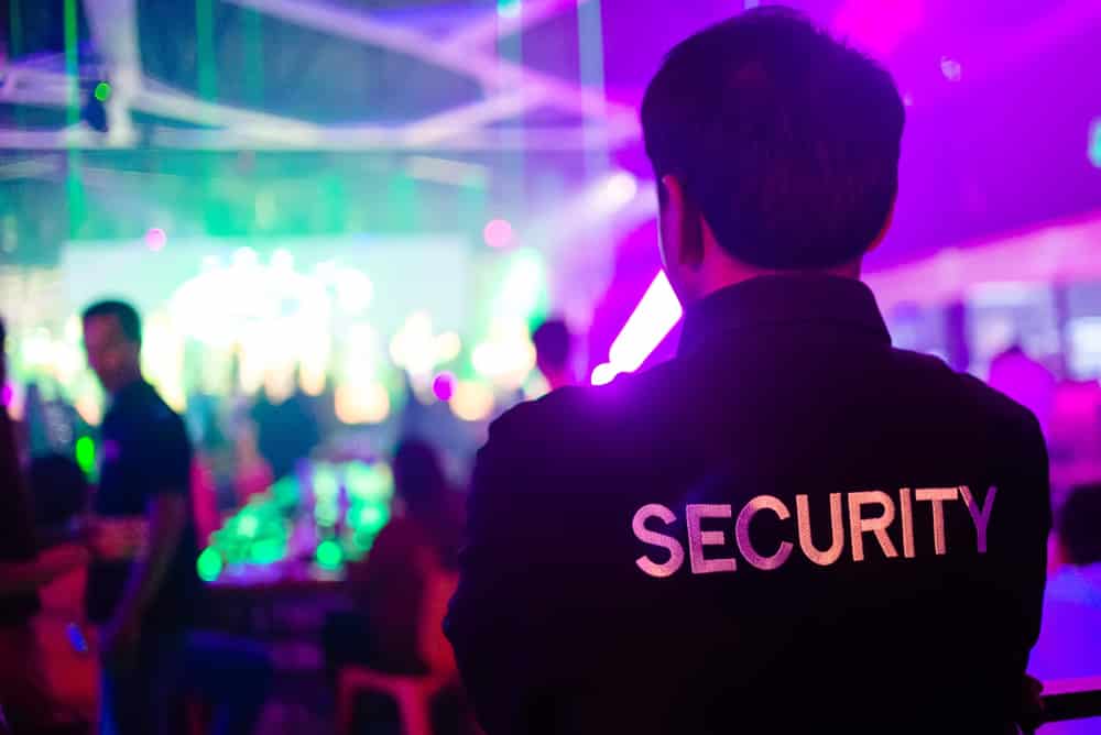Security Guard On Duty At A Concert Event